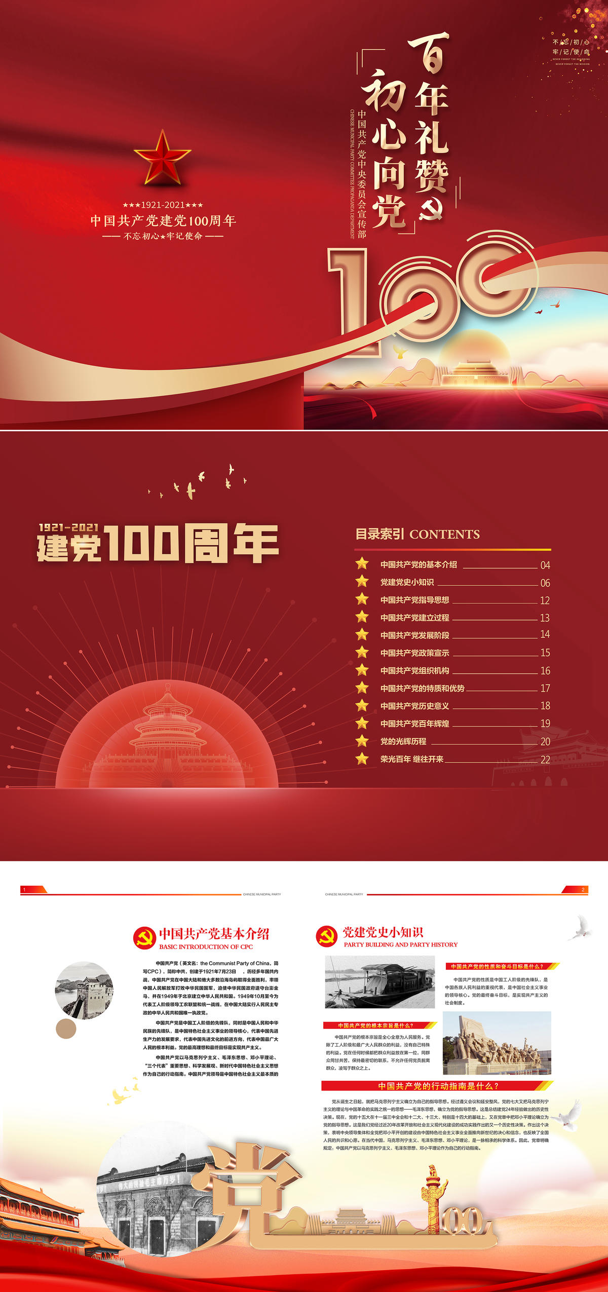 建党100周年党建画册