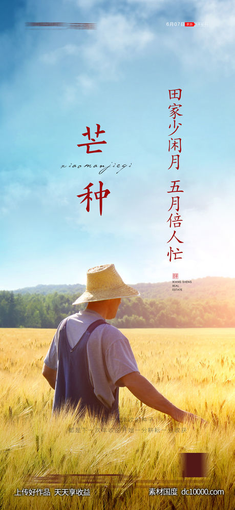 小满节气海报-源文件-素材国度dc10000.com