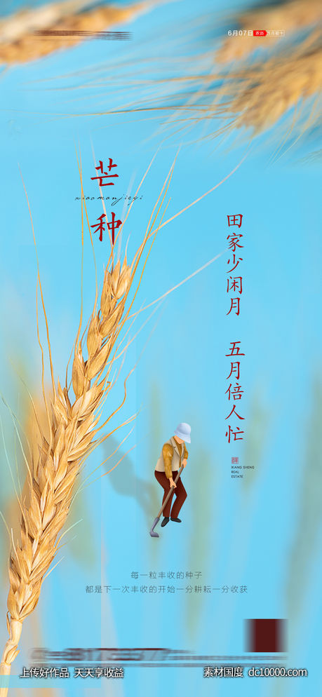 小满节气海报-源文件-素材国度dc10000.com