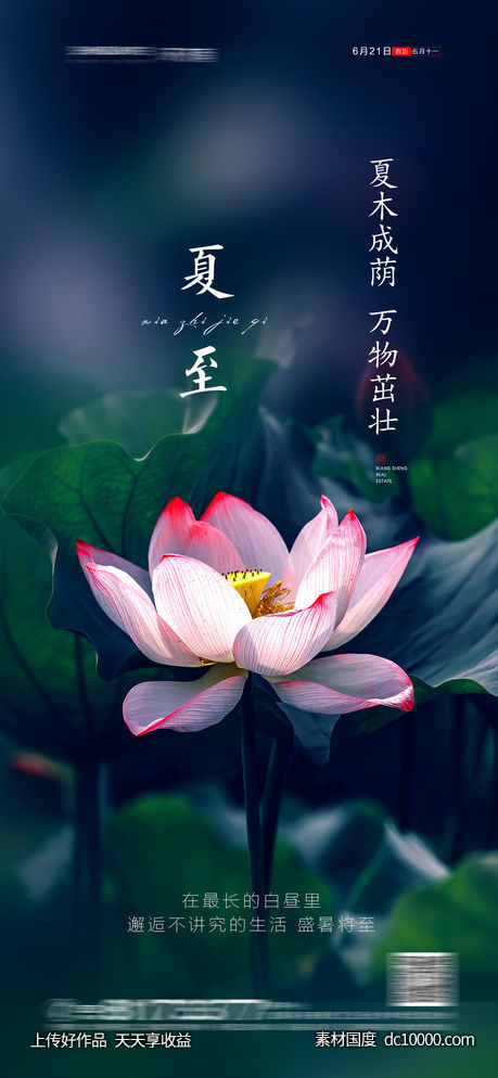 夏至节气海报-源文件-素材国度dc10000.com