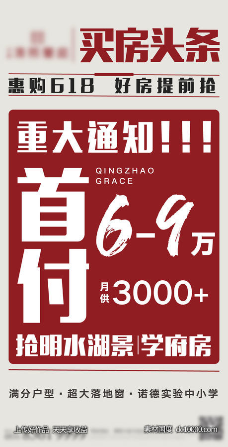 地产头条通知海报-源文件-素材国度dc10000.com