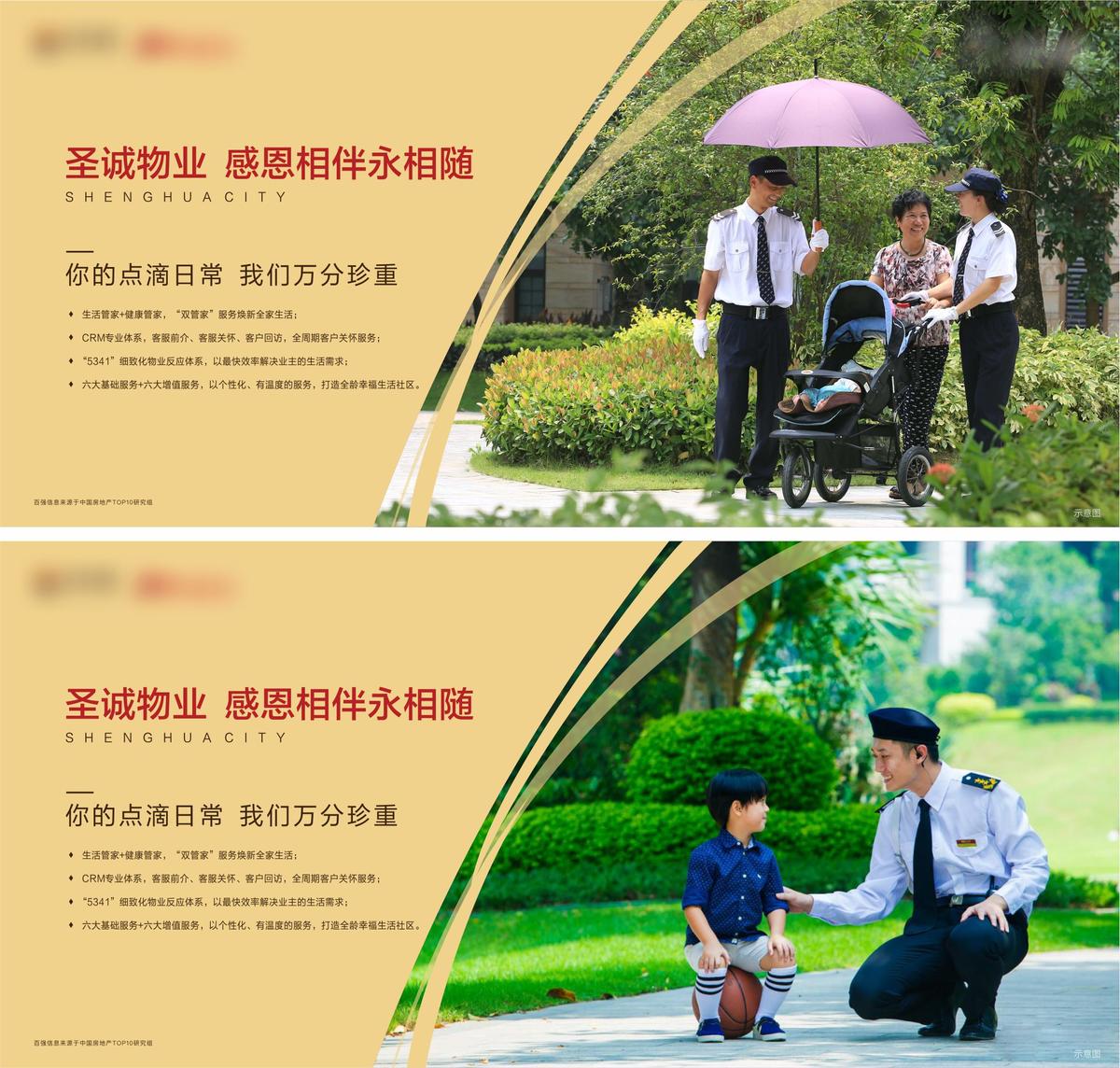 地产社区物业服务价值点展板