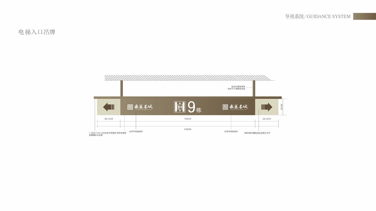 导视系统-电梯入口吊牌