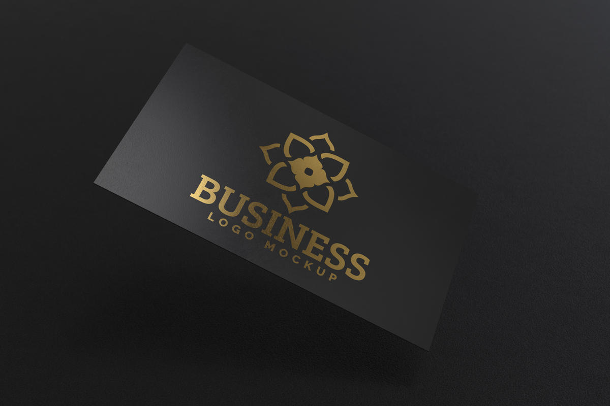 名片黑金高端logo样机