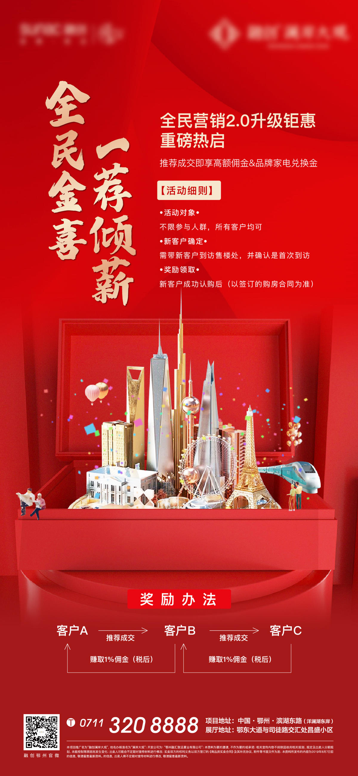 全民营销热销开盘加推地产质感红色