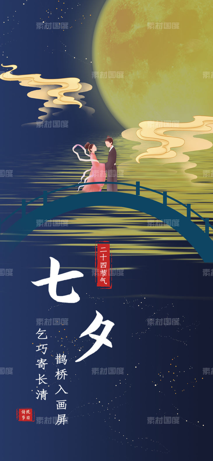 七夕情人节系列海报
