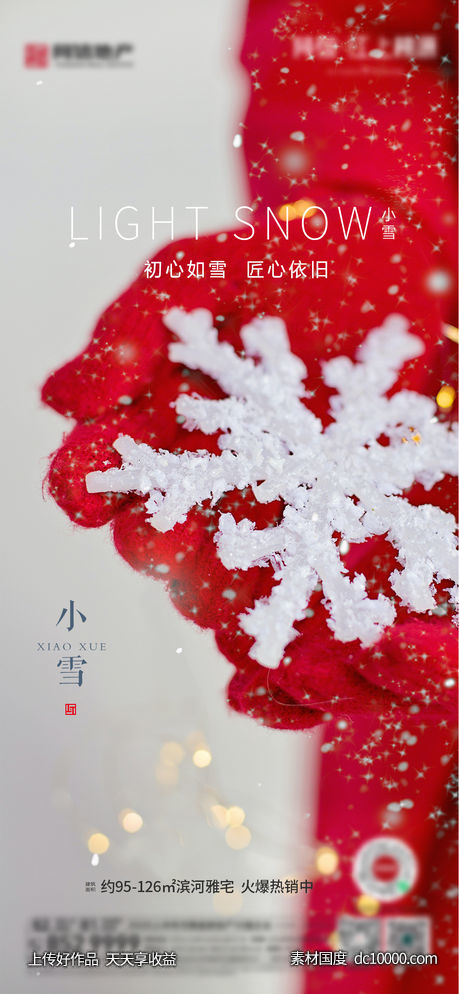 地产 小雪 大雪节气海报 - 源文件