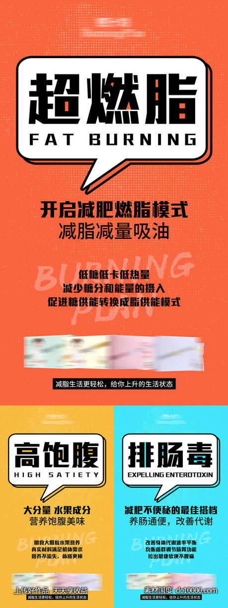 减肥瘦身奶昔产品功效海报-源文件-素材国度dc10000.com