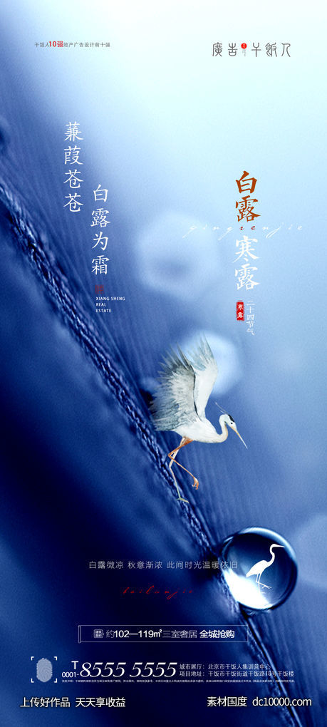白露寒露节气海报-源文件-素材国度dc10000.com