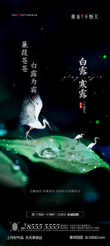 白露寒露节气海报-源文件-素材国度dc10000.com