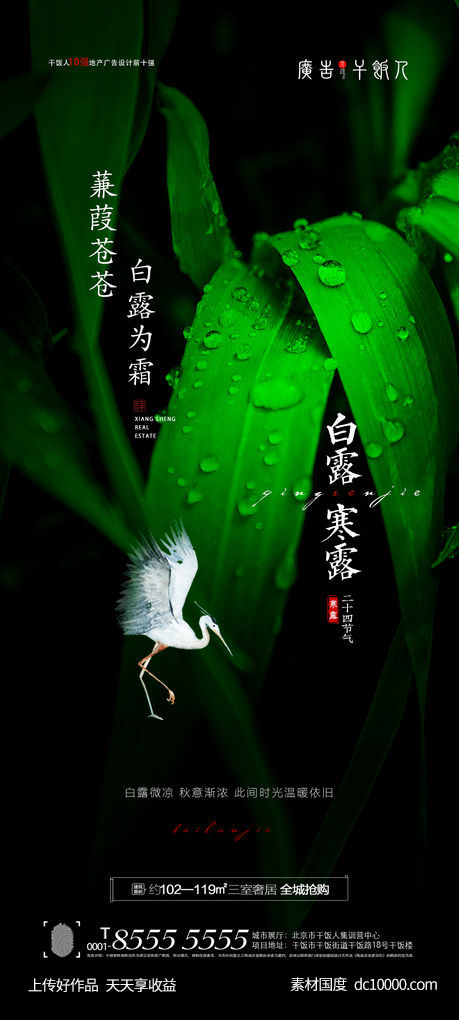 白露寒露节气海报-源文件-素材国度dc10000.com