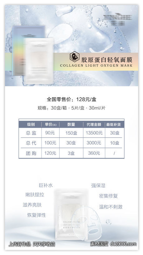 面膜品牌产品价格表-源文件-素材国度dc10000.com