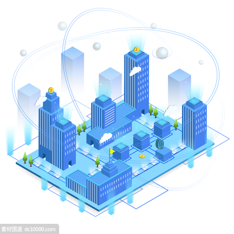 2.5D科技互联网城市建筑供给智慧信息化 - 源文件