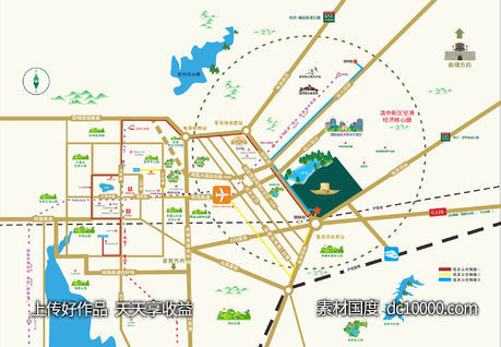 地产 区位图-源文件-素材国度dc10000.com