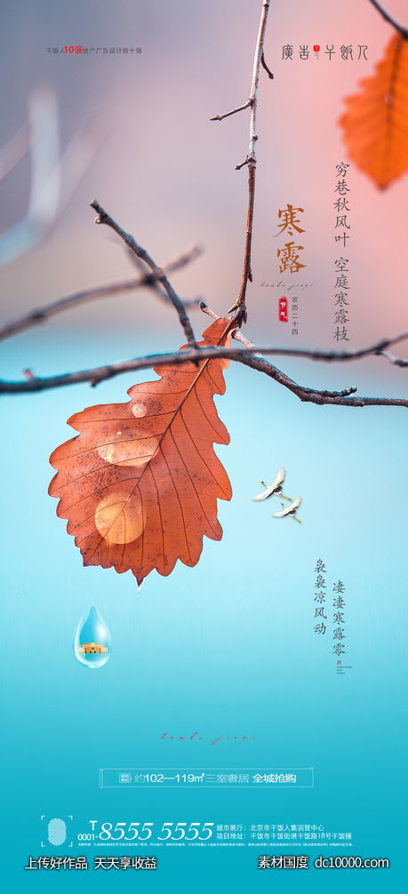 寒露海报-源文件-素材国度dc10000.com