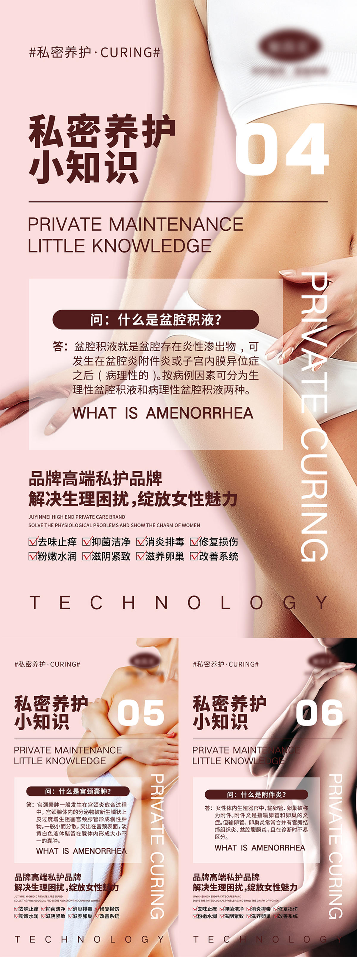 女性妇科知识宣传海报