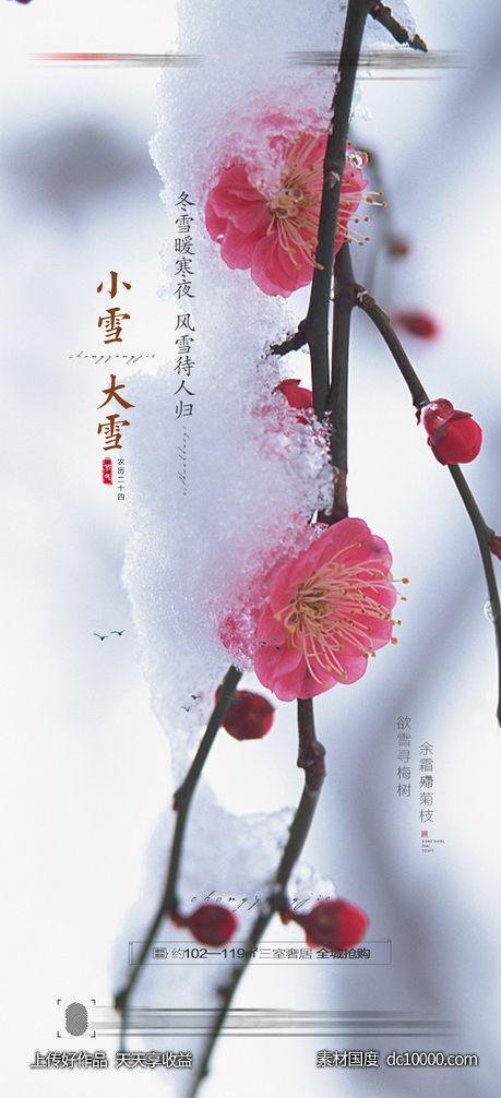 大雪小雪海报-源文件-素材国度dc10000.com