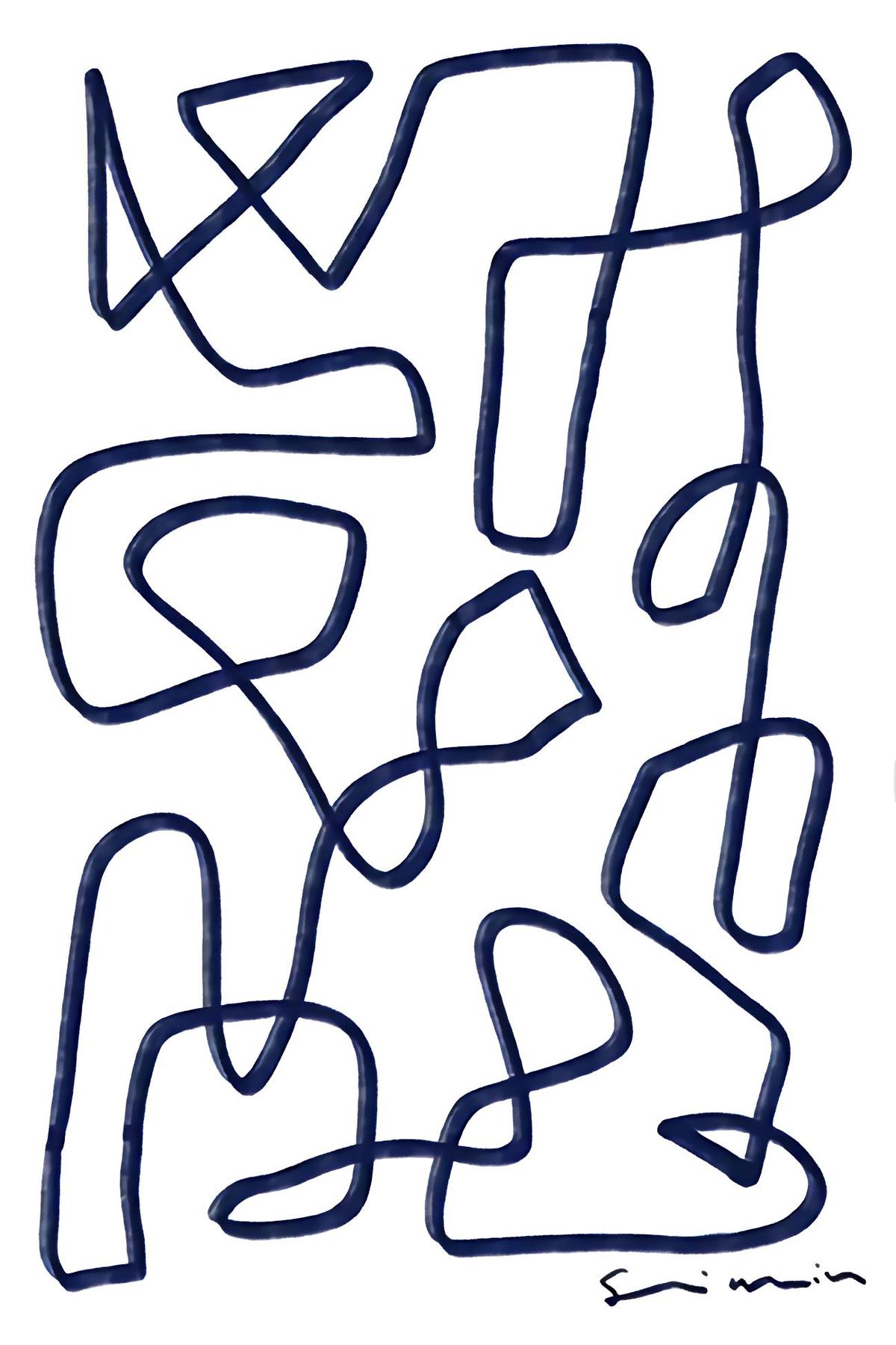 线条手绘插画装饰画