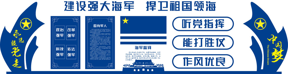 海军 部队 宣传 板报 文化墙
