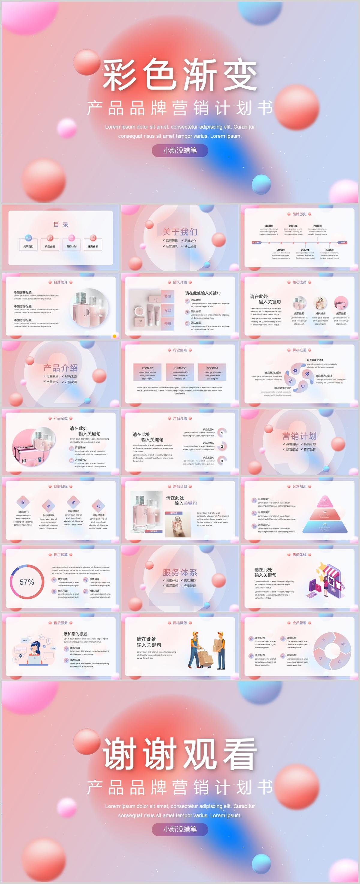 彩色渐变产品品牌营销计划书