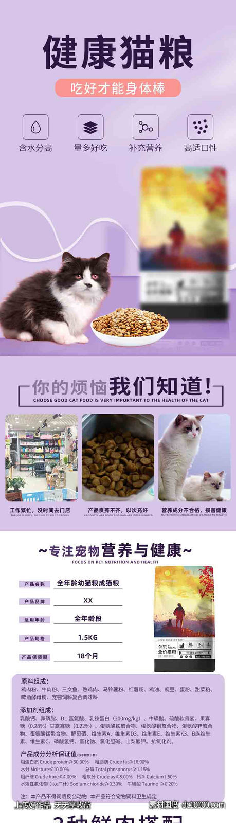 电商淘宝天猫商品详情页宠物食品详情页-源文件-素材国度dc10000.com