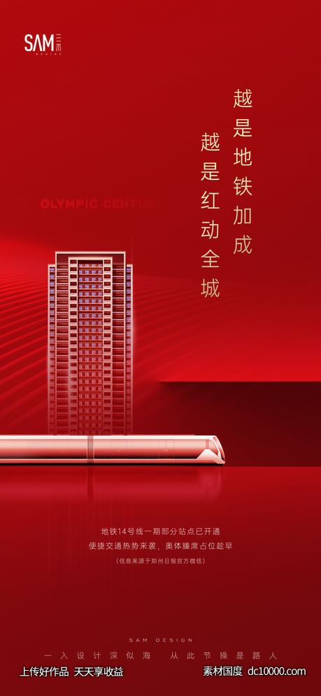 地产高铁红盘海报-源文件-素材国度dc10000.com
