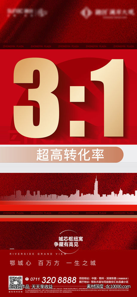 红色热销数字转化率对比热销开盘人气加推-源文件-素材国度dc10000.com