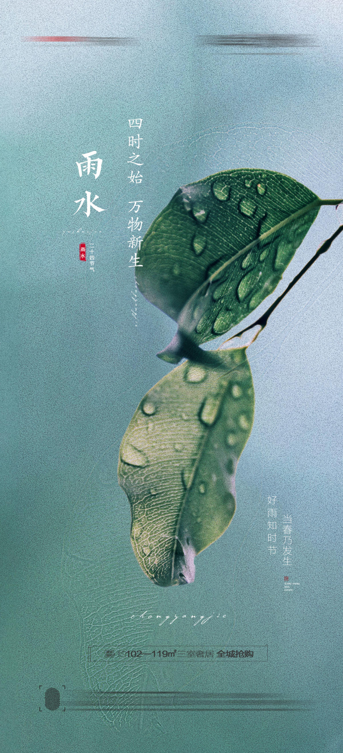 雨水节气海报