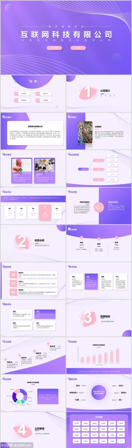 紫色简洁风公司介绍宣传企业宣传ppt - 源文件