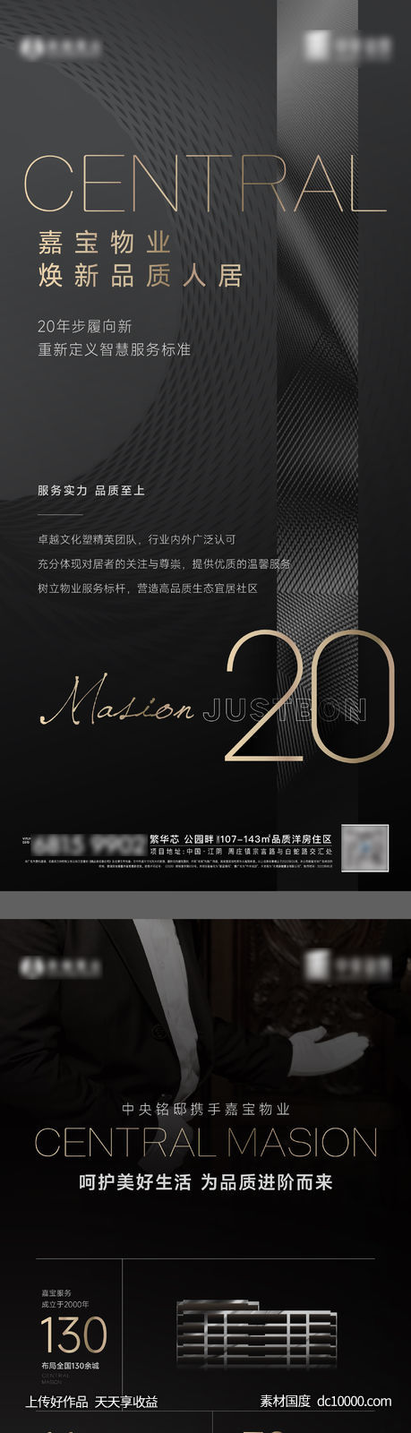 品牌物业数据海报-源文件-素材国度dc10000.com