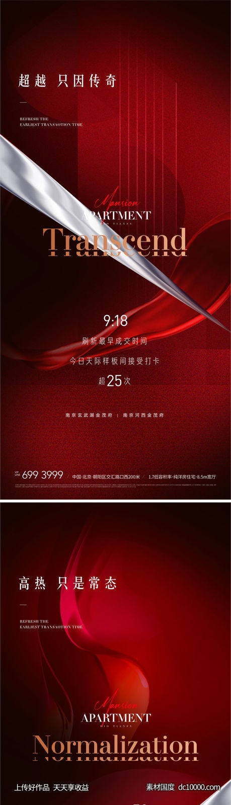 地产红色热销数据海报-源文件-素材国度dc10000.com