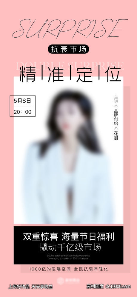 微商人物课程讲师海报-源文件-素材国度dc10000.com
