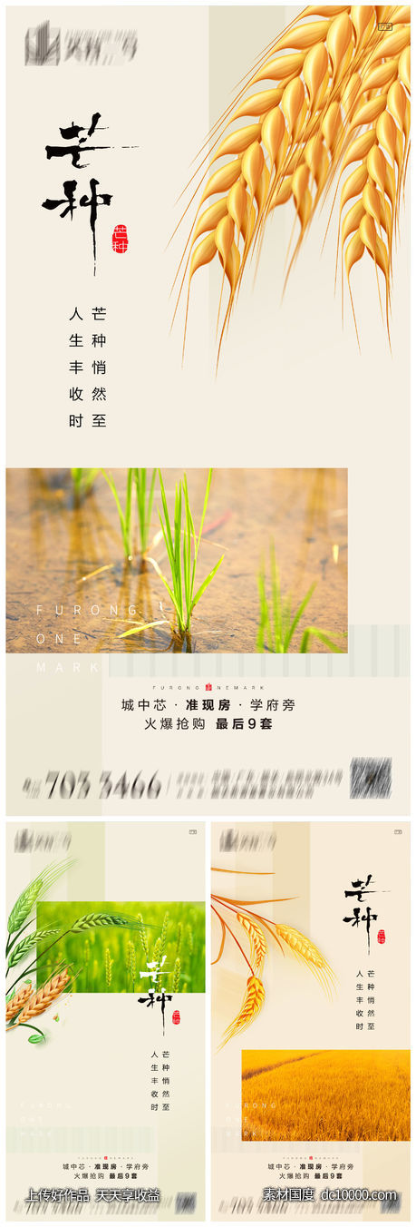 芒种系列海报-源文件-素材国度dc10000.com