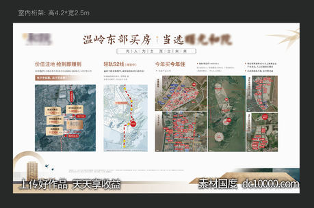 新中式排屋高层价值点展架-源文件-素材国度dc10000.com