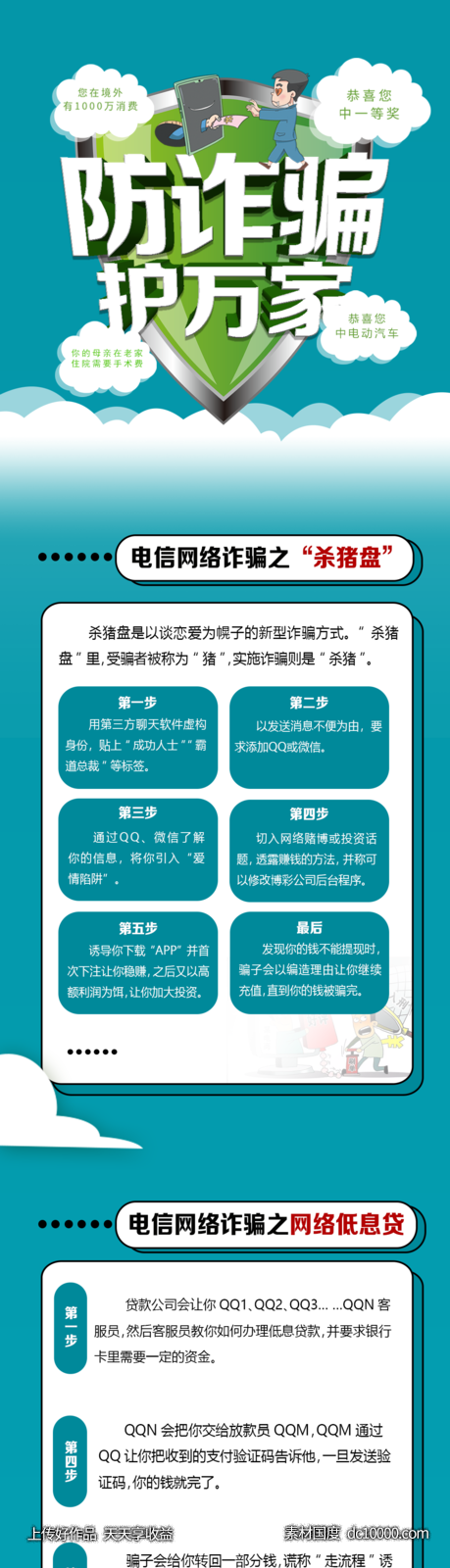 电信防诈骗宣传长图-源文件-素材国度dc10000.com