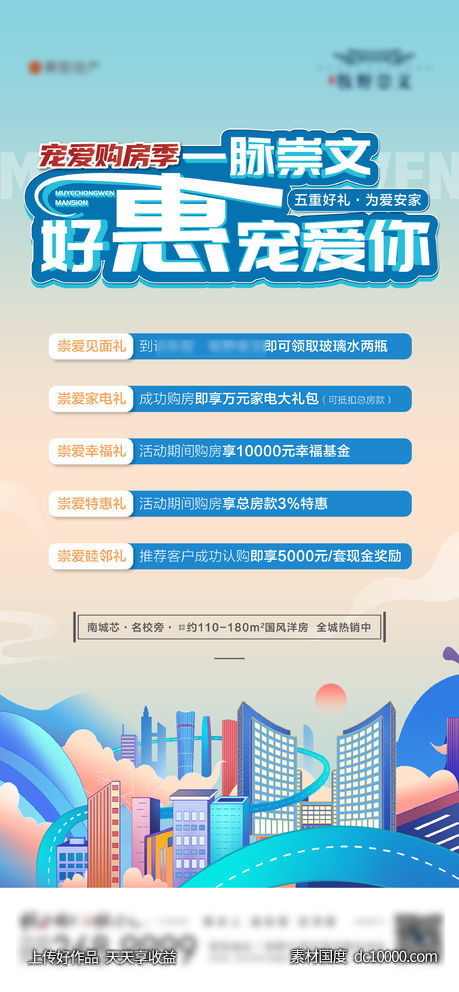 购房节五重礼活动海报-源文件-素材国度dc10000.com