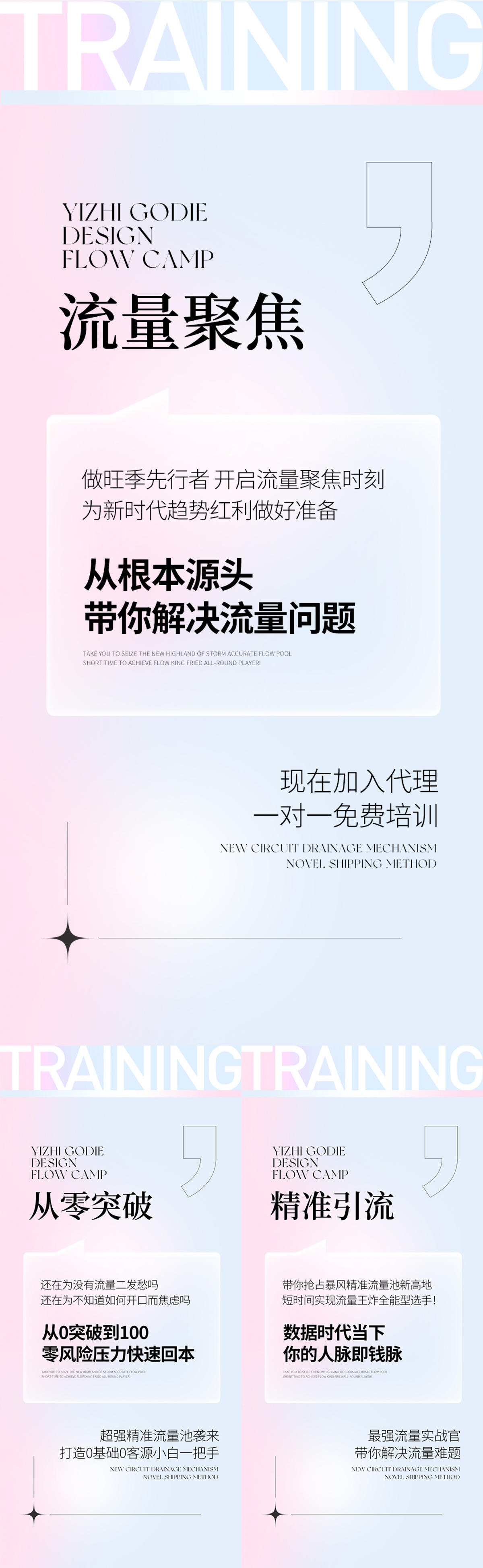 微商招商培训造势预热促销海报