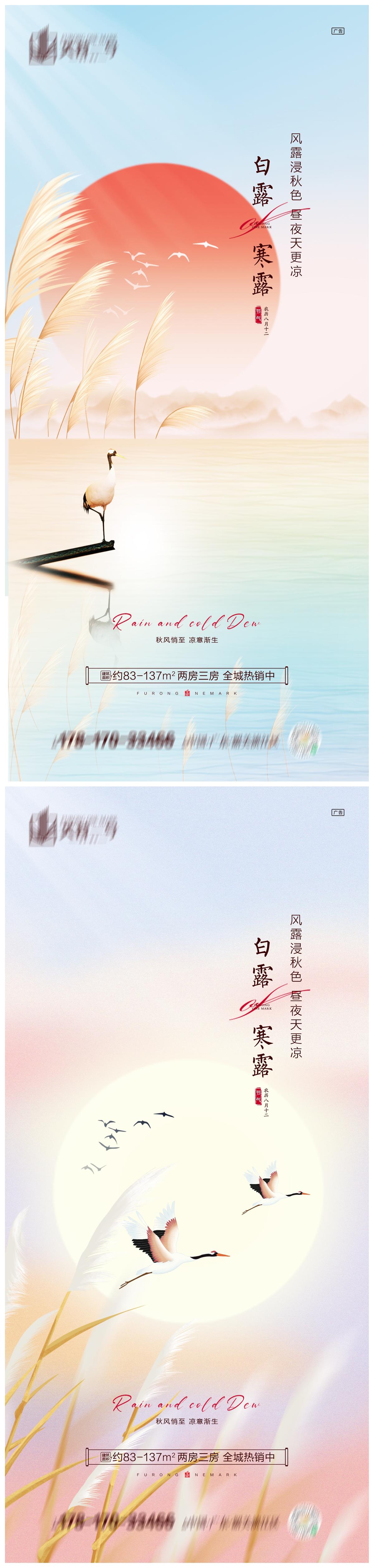 地产白露寒露海报