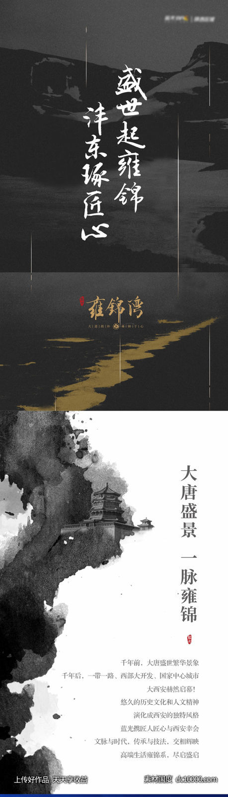 地产中式价值点长图海报-源文件-素材国度dc10000.com