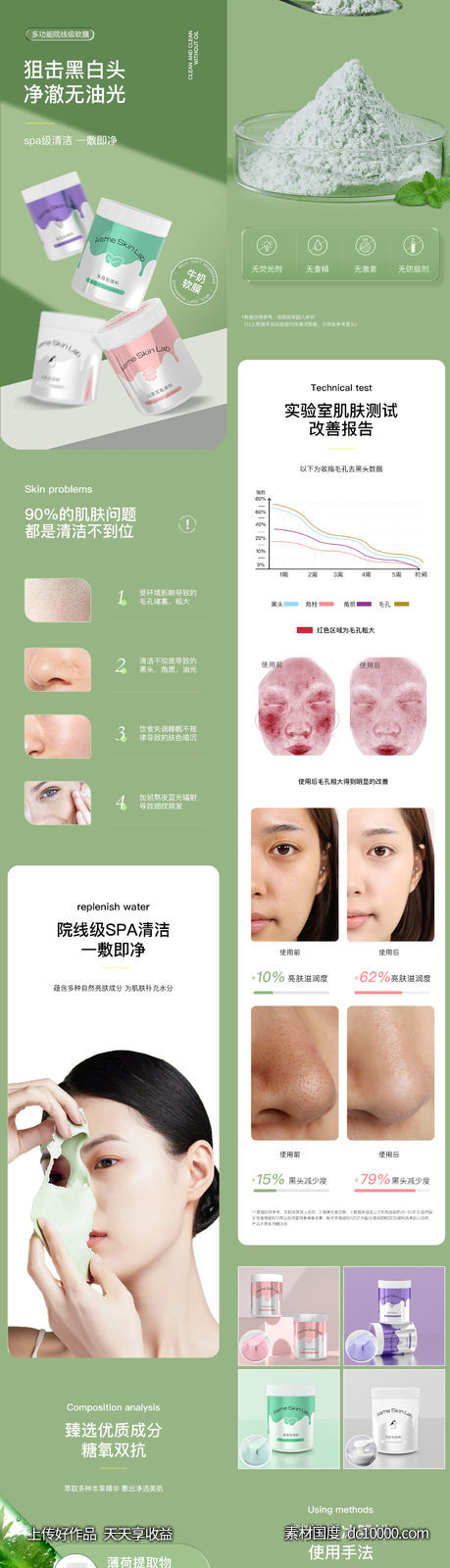 护肤品面膜详情页首页长图-源文件-素材国度dc10000.com