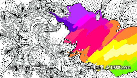 线稿插画-源文件-素材国度dc10000.com