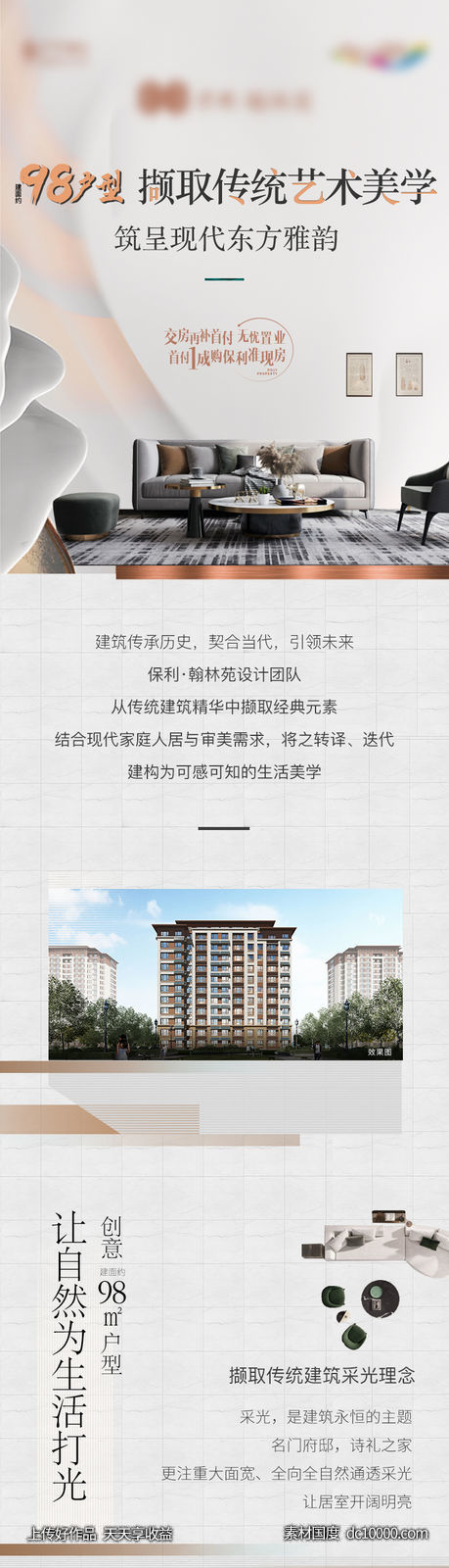 长图 家具 家居 户型 长拉页 户型图 价值点 公众号 地产长图-源文件-素材国度dc10000.com