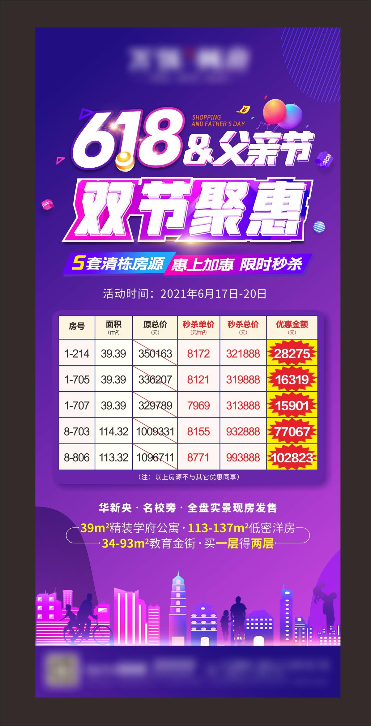 618 父亲节特价房微信